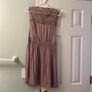 Free People Sleeveless Lace Open Side Floral Dress